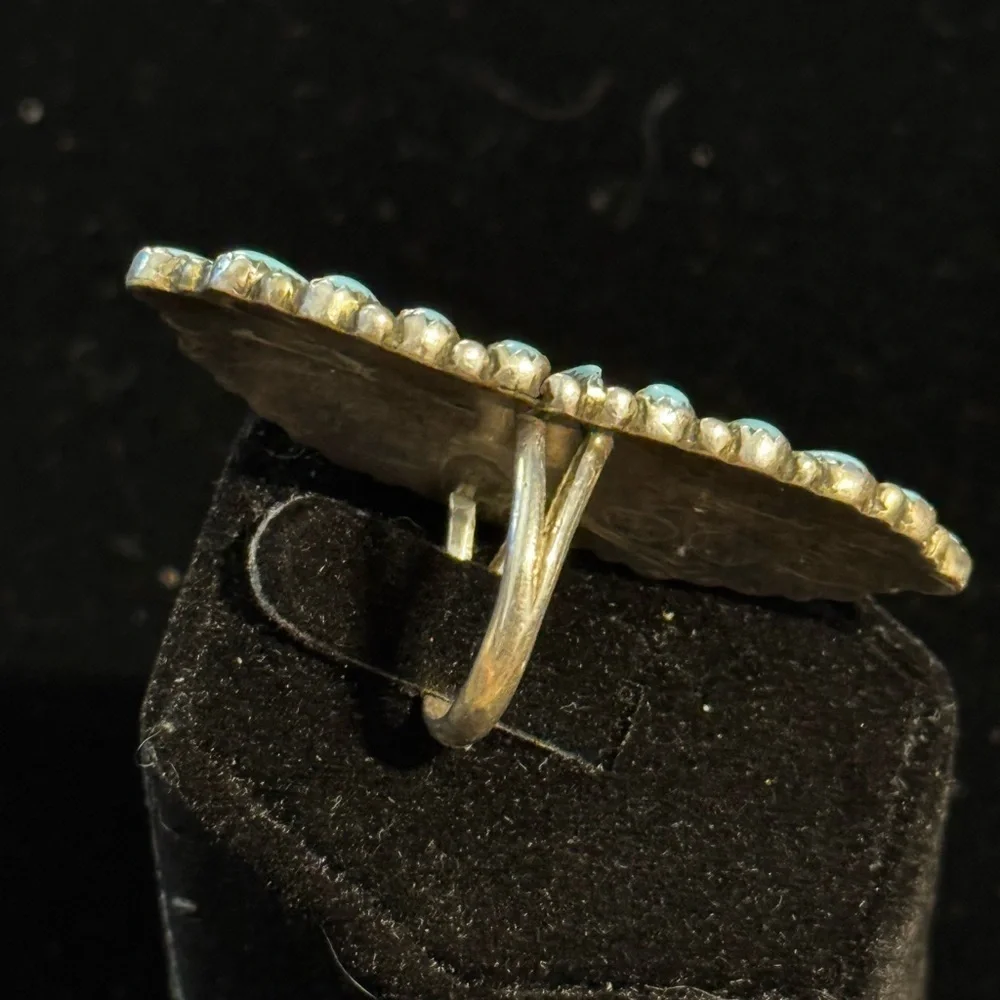 Vintage Native American Turquoise Sterling Silver Ring Size 6